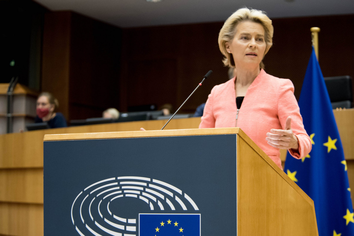 Ursula von der Leyen hält die Rede zur Lage der Union (Foto: EU-Kommission)